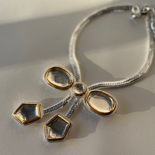 Polki Bow Necklace